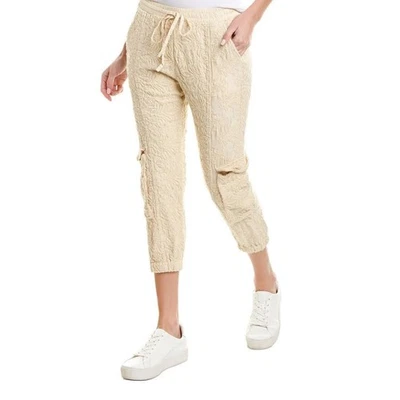 Pantalones Jogger Johnny Was Beige Texturado Boho Carga XS Foto 1 de 4