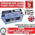 MERCEDES C E S CL CLASS 019 EFB (AGM) Car Battery 105ah 900cca 5yr STOP START