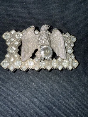 Handmade Belt Buckle With Eagle And Rhinestones - Image 1 of 4