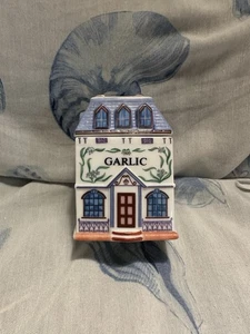 Lenox 1989 Spice Village Jar Porcelain Handcrafted With Lid Vintage “Garlic” - Picture 1 of 7