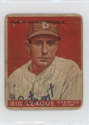 1933 Goudey Big League Chewing Gum R319 Heinie Schuble #4 Rookie RC - Image 1 of 2