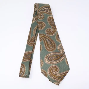 Vintage Gianni Versace Krawatte Grün Paisleymuster Herren 100% Seide - Bild 1 von 14