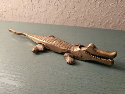 Vintage Solid Brass Alligator NutCracker-Very Good - Image 1 of 4