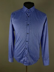Bottega Dress Shirt Men’s Large Blue Long Sleeve Slim Fit Luxury Italy - Picture 1 of 14