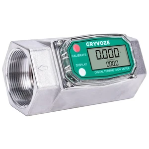 2 Inch Digital Turbine Flow Meter, 15.8-132 GPM Inline NPT Thread Fuel 2 inch  - Picture 1 of 7