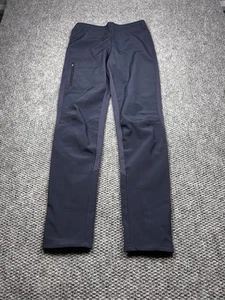 Title Nine Pants Womens Medium Navy Softshell Zip Pocket Ankle Zips Activewear - Picture 1 of 6