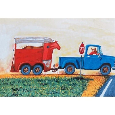 Vintage FRIENDSHIP Card --"Oops!" Daryl Talbot 1994 Cartoon Art Leanin' Tree +✉ - Image 1 of 4