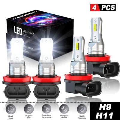 Combo faros LED haz alto bajo para Nissan Versa 2021-2022 4 piezas 6000K blanco Foto 1 de 4