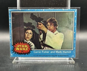 1977 Topps Star Wars #65 Carrie Fisher Princess Leia Mark Hamill Luke Skywalker - Picture 1 of 2