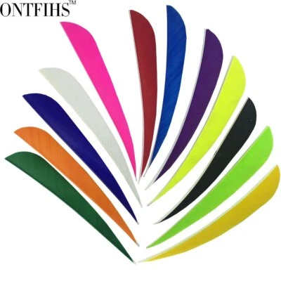 100pcs 4inch Parabolic Archery Arrow Fletches Feather Fletching RW - Image 1 of 4