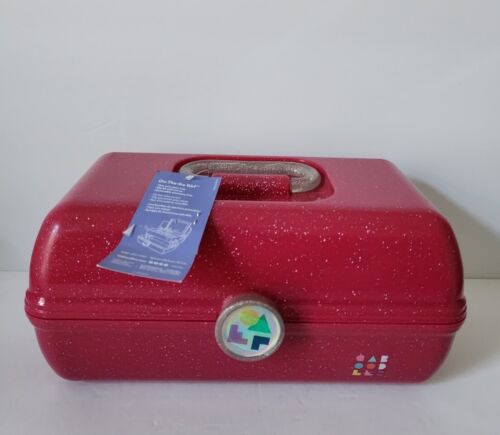 Caboodles On-The-Go Girl Hot Pink Sparkle Jellies VTG Case CAB5626 NEW Raspberry