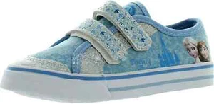 Disney Frozen Anna and Elsa Fashion Sneakers Hook and Loop Glitter CH10883B - Picture 1 of 7