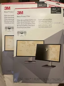 3M Black Privacy Filter for 24" 16:9 Monitor WideScreen Desktop LCD PF240W1B - Picture 1 of 3