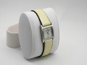 Skagen 528SSLCB8A Diamond Womens Quartz Stainless 7.5" Yellow Leather Band Watch - Picture 1 of 5