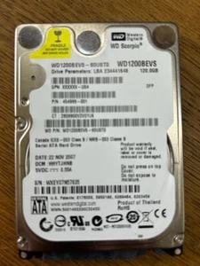 Western Digital 120GB 2.5" Sata laptop HDD Hard Drive WD1200BEVS - Picture 1 of 1