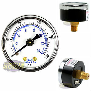 Manómetro 40 Mm Dial Neumático 0-100 Psi 0-7 Bar 