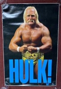 Original RARE 1987 Hulk Hogan WWF HULKAMANIA Wrestling Poster Promo Titan WWE - Picture 1 of 9