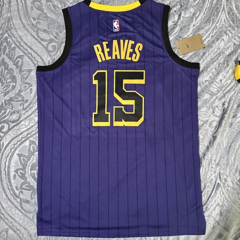 Austin Reaves Jersey Purple Los Angeles Lakers Large Pinstripe #15 Cover
