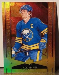 Jack Eichel 2021-22 UD Tim Hortons Hockey Gold Etchings G-13 Buffalo Sabres - Picture 1 of 2
