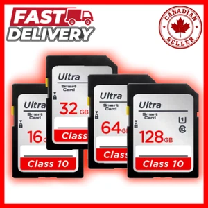 Ultra SD Card 16GB 32GB 64GB 128GB V10 Full Size High-Speed Flash Memory Card - Picture 1 of 9