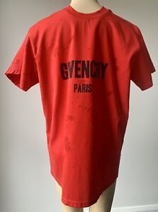 GIVENCHY Paris Destroy Logo  Black T-shirt Tee Men S - Unisex- New
