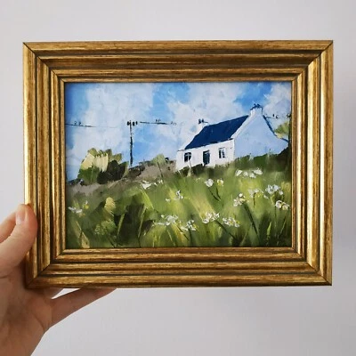 Ireland Painting Coast of Ireland Original Oil Painting Impasto Art No Frame 6x8 - image 1 of 4