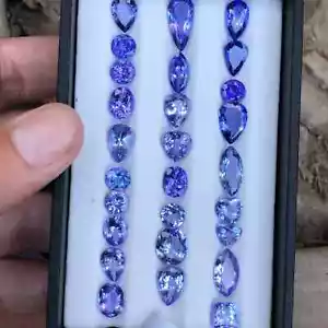 Natürlicher 91 Karat Tansanit Lot Größe (2-3 Karat) facettierte lose Edelsteine - Bild 1 von 4