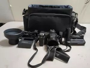 Nikon E5700 5.0MP Digital Camera Black Charger/Battery Battery Pack Hood Used - Picture 1 of 14