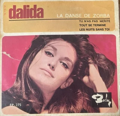French pop 1960's 7" P/S EP - Dalida - La danse de Zorba -made in Israel-Barclay - Image 1 of 3