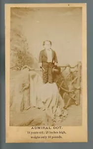 Philadelphia c1890 cdv MIDGET ADMIRAL DOT Zwerg kleine Person SIDESHOW Freak - Bild 1 von 3