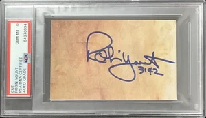Robin Yount Signed Cut 3000 Hit Club Brewers Baseball HOF PSA/DNA Auto Gem Mt 10 - Picture 1 of 2
