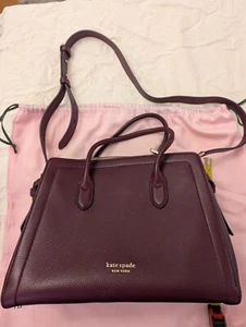 Kate Spade Knott große Umhängetasche Herbst rot Pebbled Leder mit Staubbeutel - Bild 1 von 19