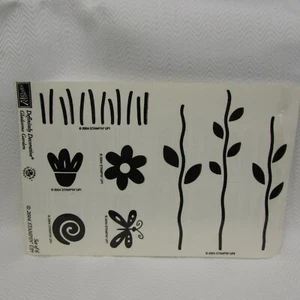 Stampin Up Definitely Decorative Gladsome Garden 6 Rubber Stamps Flowers - Picture 1 of 5