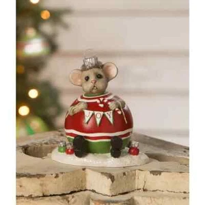Bethany Lowe Mordiscos en Adorno Navidad Ratón Alegría Banner Decoración - Imagen 1 de 1