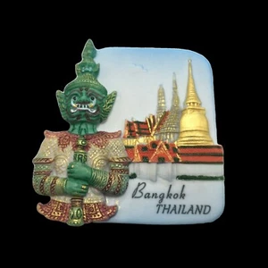 Imán de nevera 3d Bangkok viaje turístico recuerdo tailandés resina El Gran Palacio - Imagen 1 de 12