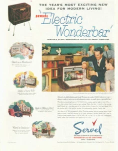 1952 Servel PRINT AD Awesome Cold Wonder Bar Cooler Great Documenting Image - Bild 1 von 1