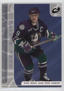2000-01 ITG Be A Player Signature Series Paul Kariya (2 Points) HOF