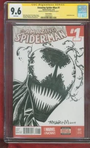 Amazing Spider Man 1 CGC 9.6 SS Al Milgrom Original art Carnage Sketch no 8 - Picture 1 of 2