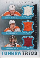 2013-14 Artifacts Tundra Trios Jerseys Blue Hartnell/Briere/Bryzgalov - Flyers