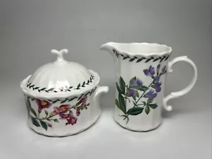 MIKASA MAXIMA PORZELLAN "SUMMER SYMPHONY" SAHNEKÄNNCHEN & ZUCKER mit DECKELSET - Japan, Floral - Bild 1 von 9