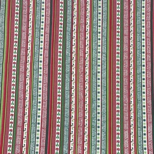 Winter Christmas Stripe Holiday Stripes Sewing Cotton Quilting Fabric 80cm - Bild 1 von 2