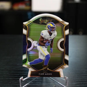 2020 Panini Select CAM AKERS Concourse White Prizm Die-Cut Rookie - RC - Picture 1 of 2