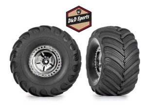 Traxxas 9867 - Tires & wheels, (chrome 1.2" wheels, Terra Groove) TRX-4MT - Picture 1 of 1