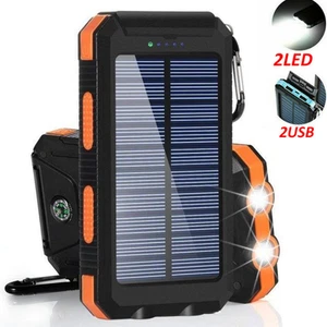 20000mAh Solar Power Bank Pack USB LED Battery Pack Fast Charger For Phone Hot - Picture 1 of 19