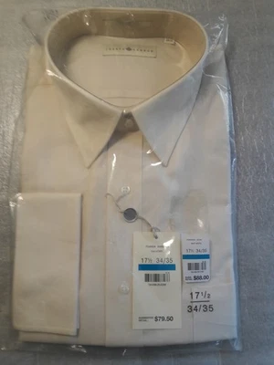 Camisa de vestir puño francés | Joseph Abboud * Hong Kong | Marfil | 17 - 1/2 | 34/35 Foto 1 de 3