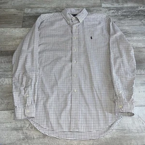 Polo Ralph Lauren Button Down Shirt Men's Sz Large Cotton Multicolor Check - Imagen 1 de 9