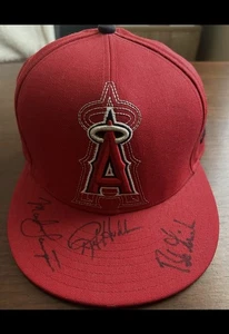 New Era MLB Baseball Angels 7 3/8 Hat Mark Langston Rex Hudler Bobby Grich Autos - Picture 1 of 1