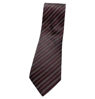 DOLCE & GABBANA Silk Tie ITALY Burgundy Striped W:4" EUC - Image 1 of 4