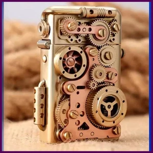 Zorro Steampunk Lighter Gear Linkage Mechanical Creative Pure Copper Torrance - Picture 1 of 24