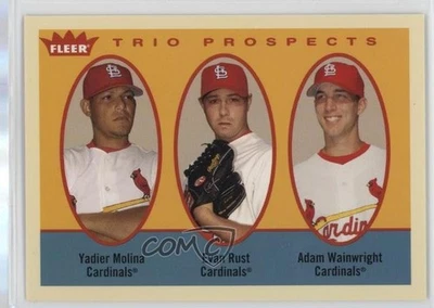 Fleer Tradition Yadier Molina 2005 Adam Wainwright Evan Rust #327 Foto 1 de 2